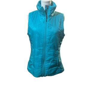 Columbia teal Omni tech shield vest hiking fall warm light